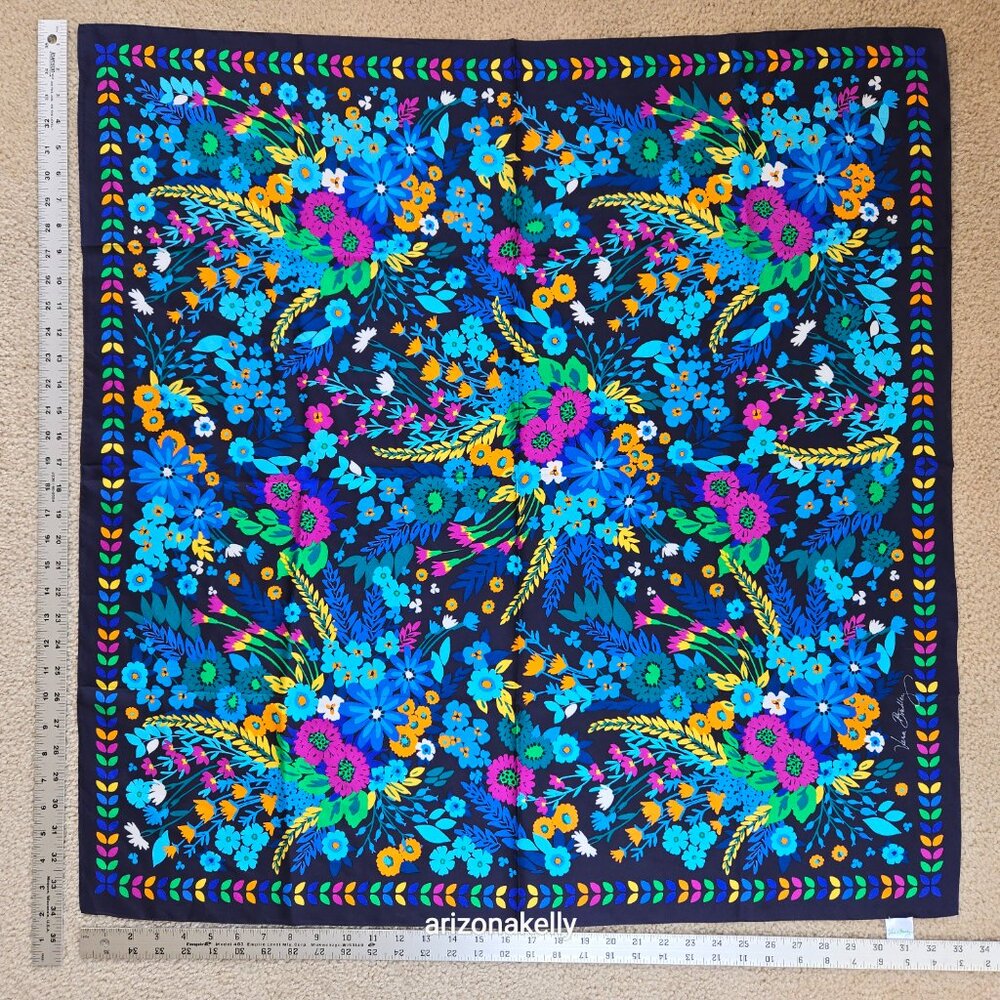 Vera Bradley Silk Scarf Square Floral Flowers - Picture 8 of 8